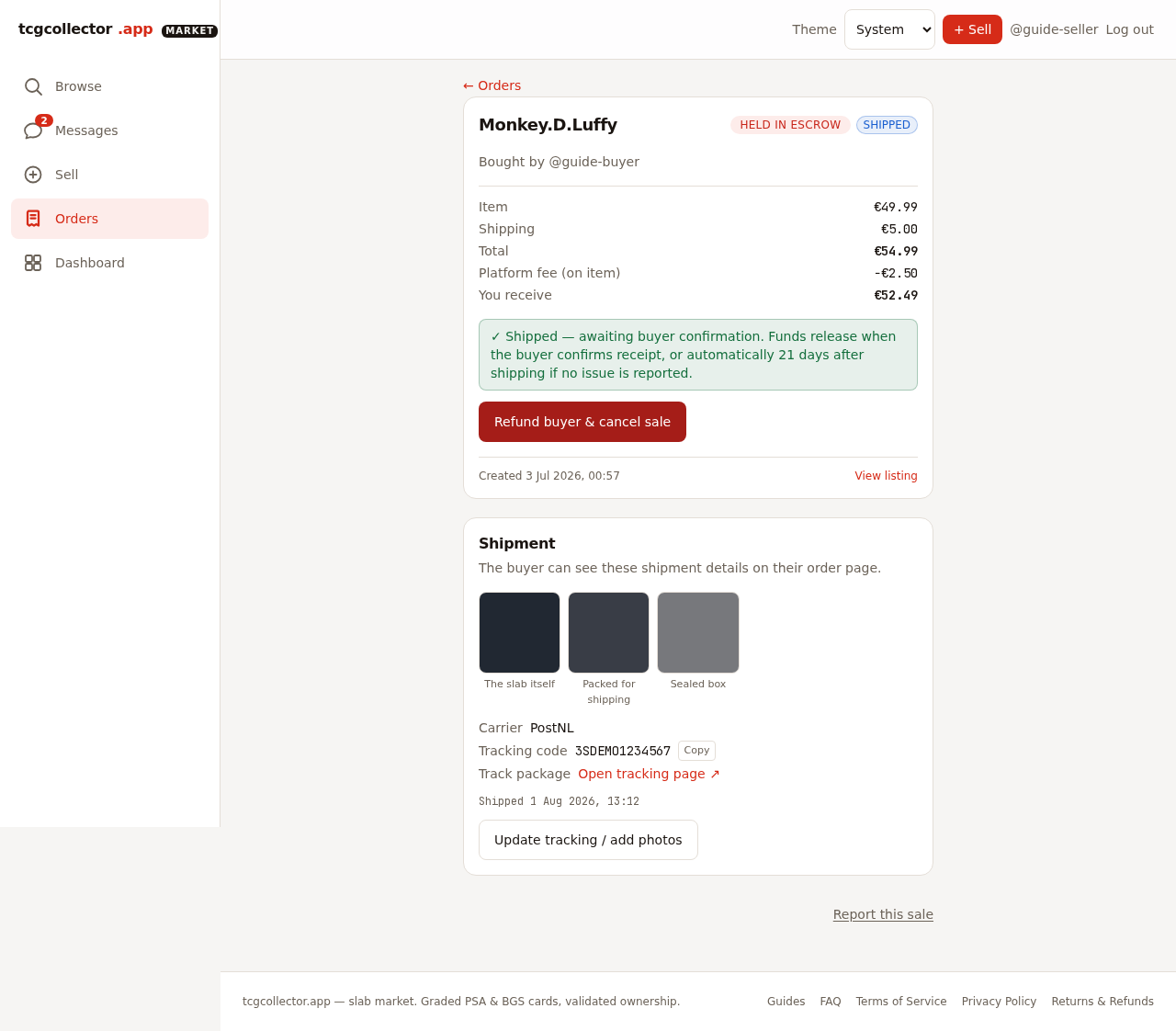 Ship and get paid — desktop